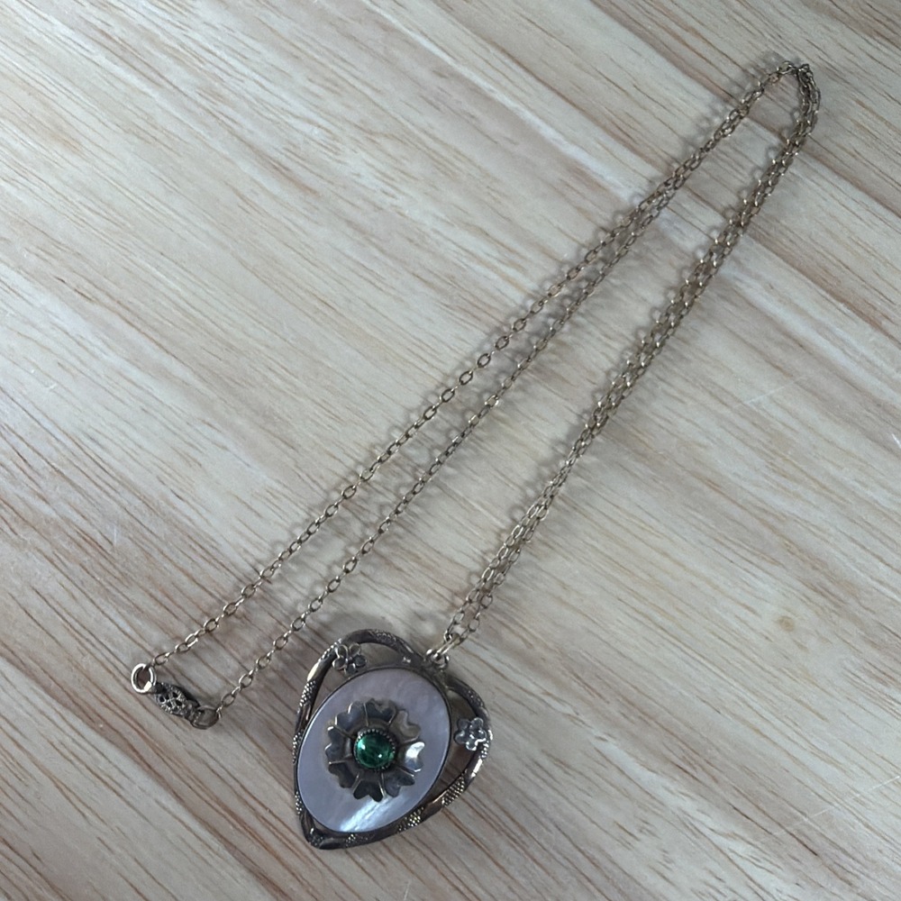 Locket pendant 1/20 12kt Gf over Sterling Silver Vintage PR ST CO Antique